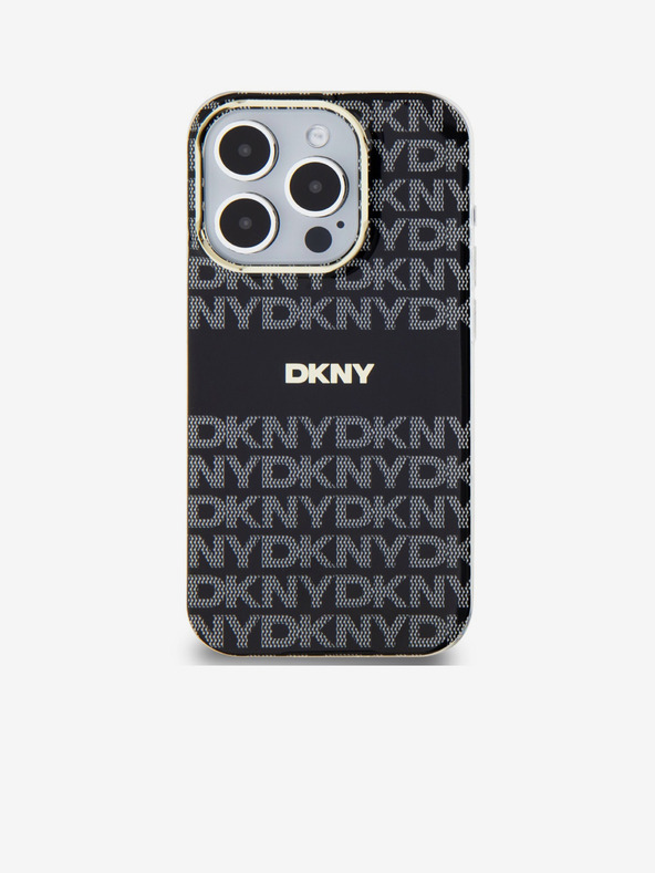 DKNY Zadný kryt PC/TPU Repeat Pattern Tonal Stripe Magsafe pre iPhone 15 Pro Black DKNY