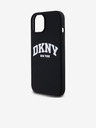 DKNY Tekutý silikónový zadný kryt MagSafe s oblúkovým logom pre iPhone 13 čierny DKNY