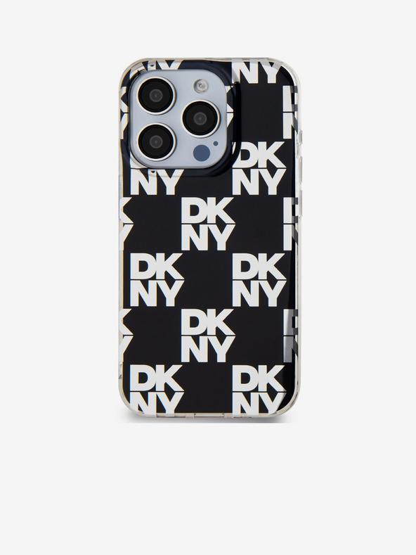 DKNY Zadný kryt PC/TPU s károvaným vzorom pre iPhone 15 Pro čierny DKNY