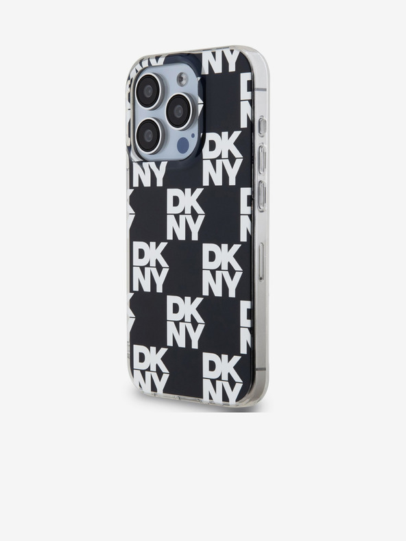 DKNY Zadný kryt PC/TPU s károvaným vzorom pre iPhone 15 Pro čierny DKNY
