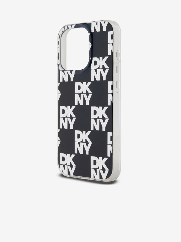 DKNY Zadný kryt PC/TPU s károvaným vzorom pre iPhone 15 Pro čierny DKNY