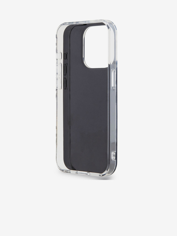 DKNY Zadný kryt PC/TPU s károvaným vzorom pre iPhone 15 Pro čierny DKNY
