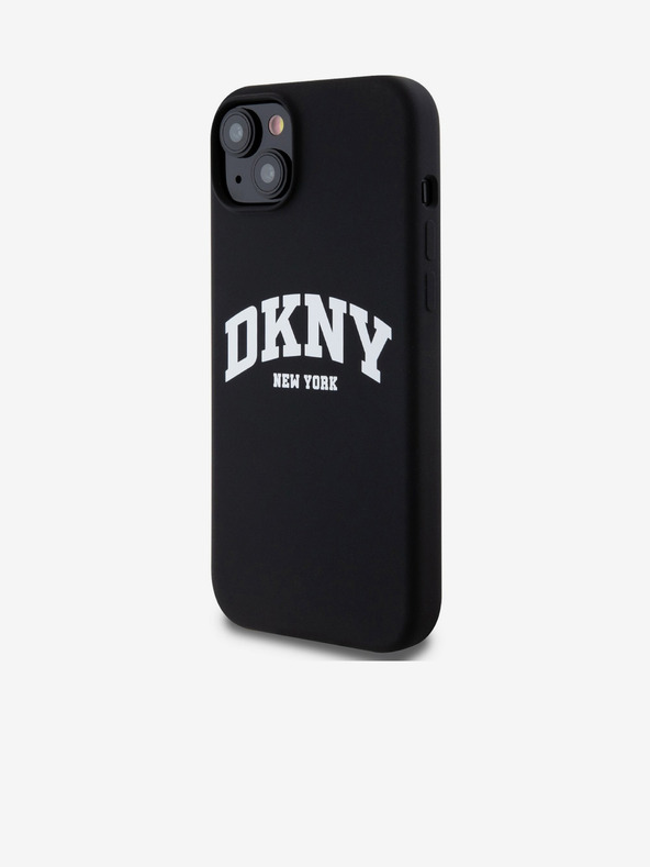 DKNY Liquid Silicone Arch Logo MagSafe zadný kryt pre iPhone 15 Plus Black DKNY