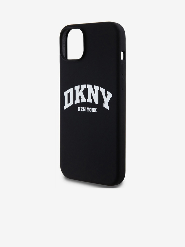 DKNY Liquid Silicone Arch Logo MagSafe zadný kryt pre iPhone 15 Plus Black DKNY