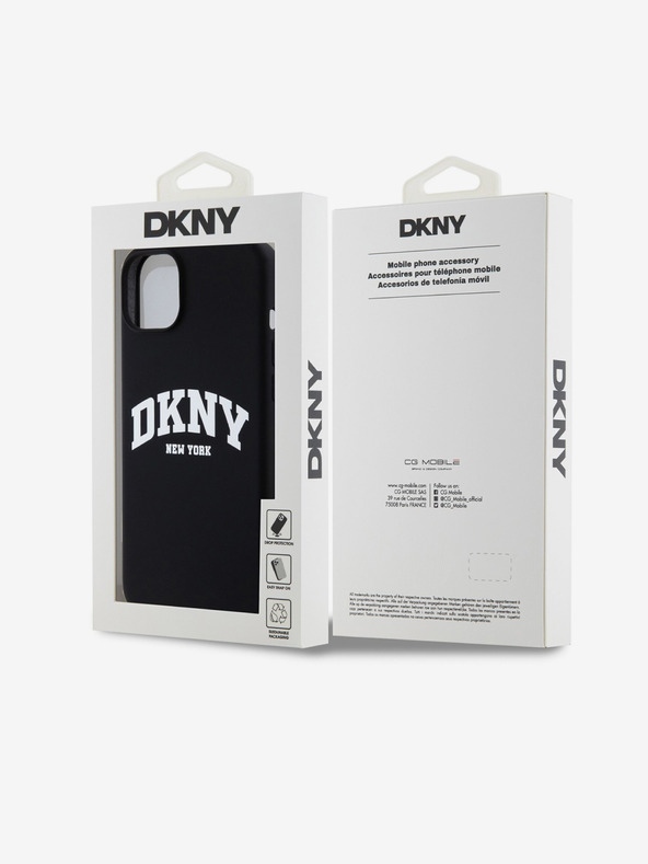 DKNY Liquid Silicone Arch Logo MagSafe zadný kryt pre iPhone 15 Plus Black DKNY