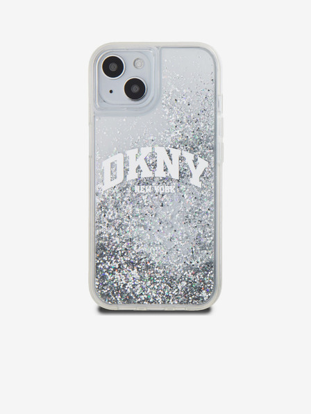 DKNY Liquid Glitter Arch Logo Zadný kryt pre iPhone 14 Transparent DKNY