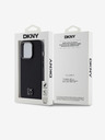 DKNY PU kožený zadný kryt s logom Magsafe pre iPhone 15 Pro čierny DKNY