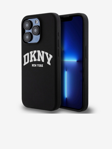DKNY Liquid Silicone Arch Logo MagSafe zadný kryt pre iPhone 15 Pro Black DKNY