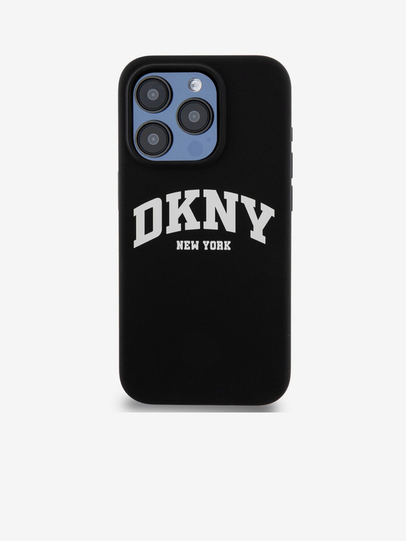 DKNY Liquid Silicone Arch Logo MagSafe zadný kryt pre iPhone 15 Pro Black DKNY