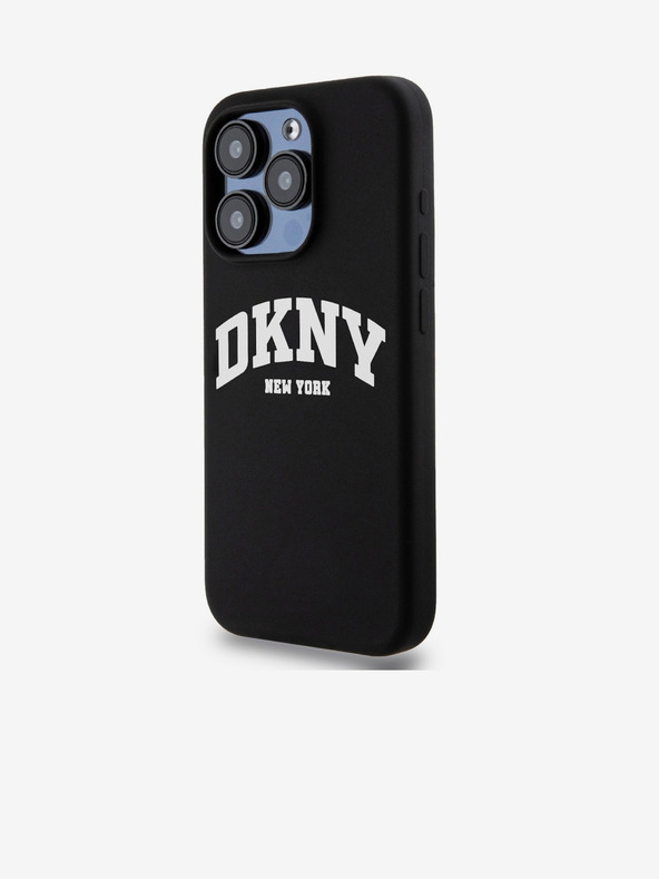 DKNY Liquid Silicone Arch Logo MagSafe zadný kryt pre iPhone 15 Pro Black DKNY