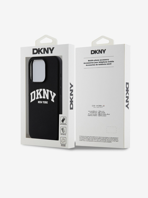 DKNY Liquid Silicone Arch Logo MagSafe zadný kryt pre iPhone 15 Pro Black DKNY