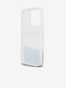 DKNY Liquid Glitter Arch Logo Zadný kryt pre iPhone 15 Pro Transparent DKNY