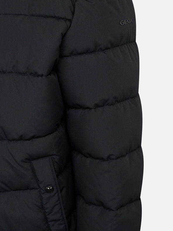 Geox Tmavě modrá pánská prešívaná bunda Geox Leitan