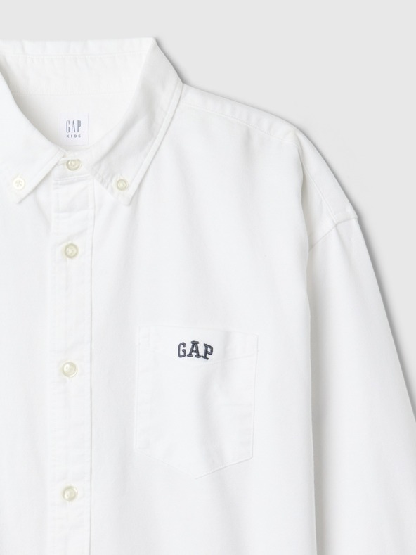 GAP Detská oversize košeľa Oxford GAP