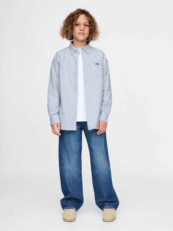 GAP Detská oversize košeľa Oxford GAP