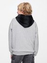 GAP Detská mikina s logom a fleece GAP