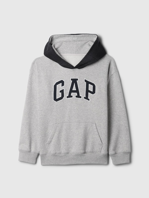 GAP Detská mikina s logom a fleece GAP