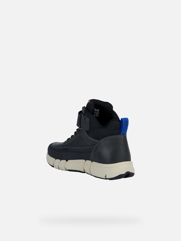 Geox Čierne chlapčenské členkové topánky Geox Flexyper