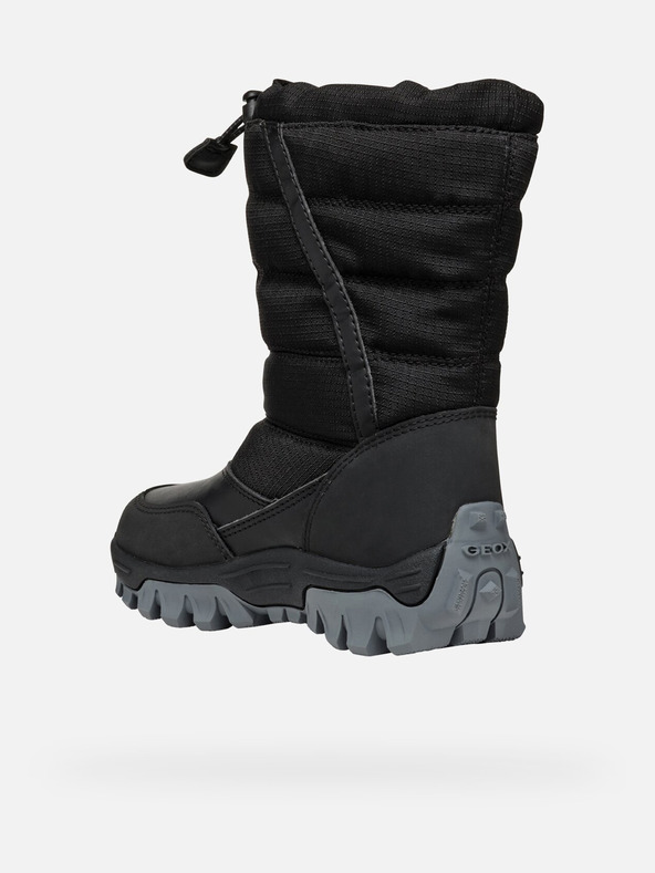 Geox Čierne chlapčenské zimné topánky Geox Himalaya ABX