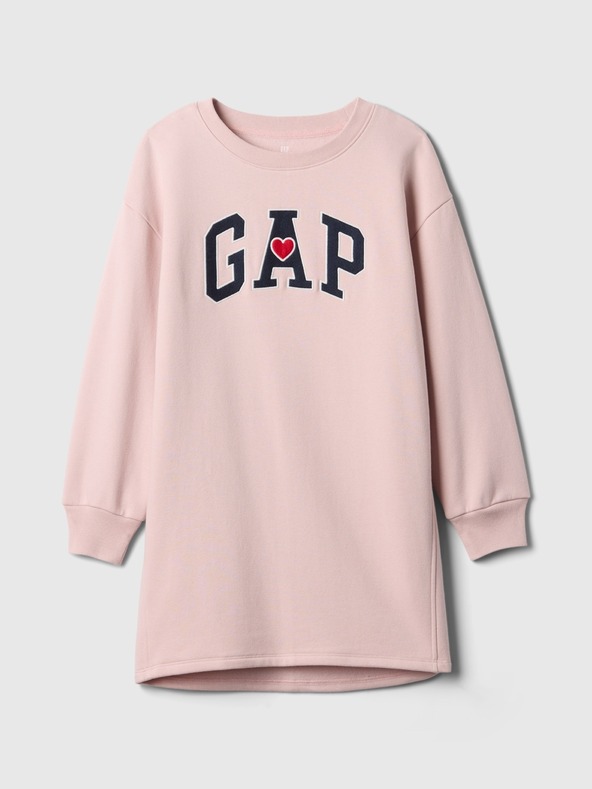 GAP Detské mikinové oversize šaty s logom GAP