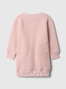 GAP Baby šerpa mikinové šaty s logom