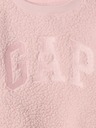 GAP Baby šerpa mikinové šaty s logom