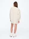 GAP Detské oversize šaty z mikinového materiálu sherpa s logom GAP