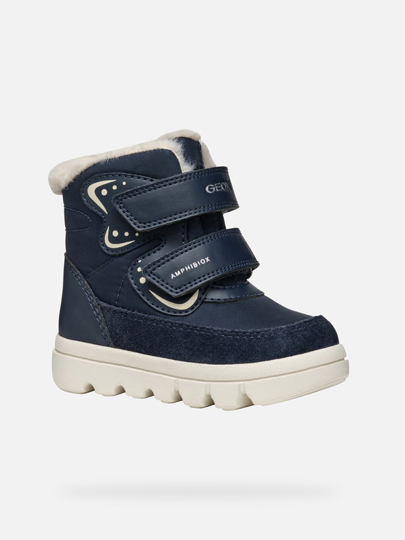 Geox Tmavomodré dievčenské zimné topánky Geox Willaboo B A