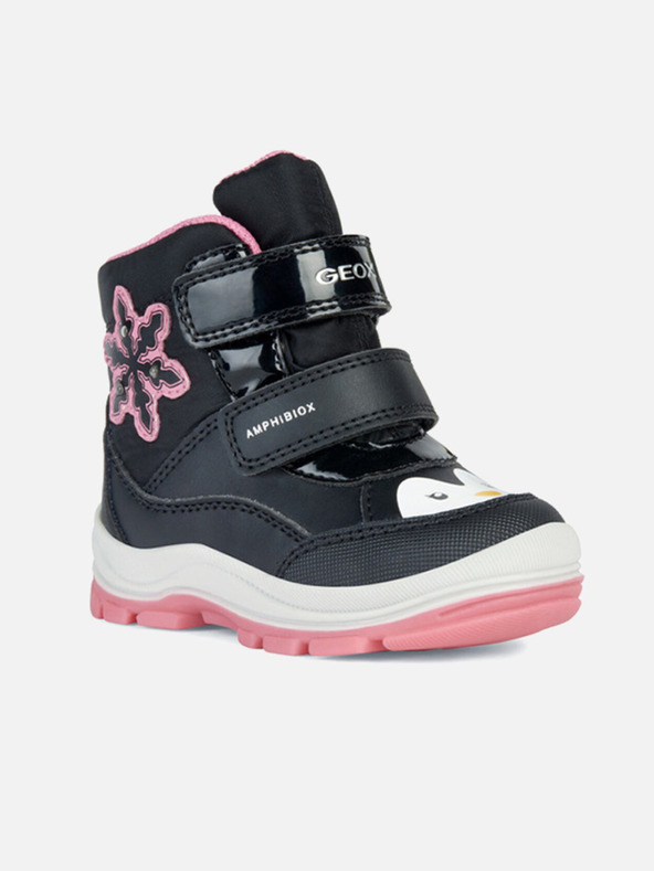 Geox Čierne dievčenské členkové topánky Geox Flanfil ABX