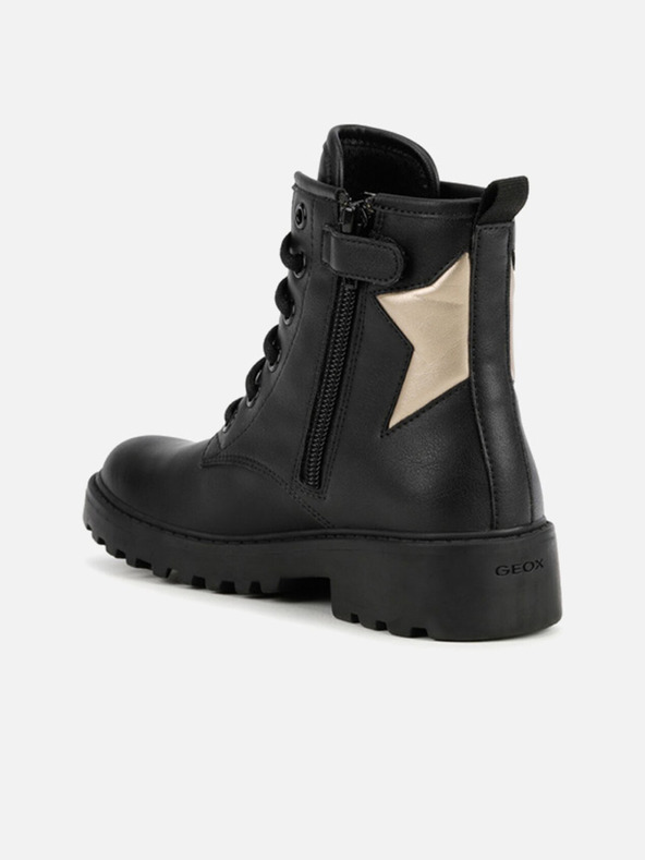 Geox Čierne dievčenské členkové topánky Geox Casey