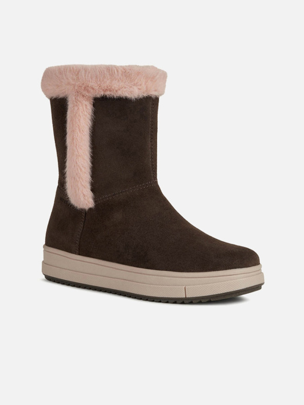 Geox Hnedé dievčenské zimné topánky Geox Rebecca WPF