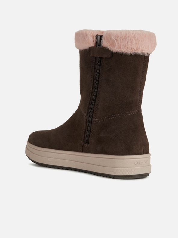 Geox Hnedé dievčenské zimné topánky Geox Rebecca WPF