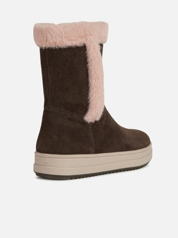 Geox Hnedé dievčenské zimné topánky Geox Rebecca WPF