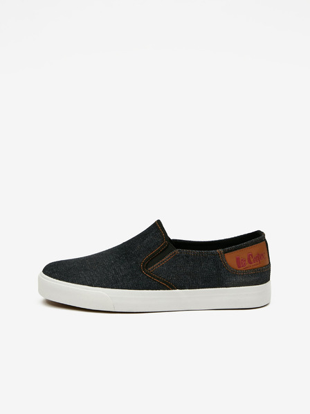 Lee Cooper Čierne pánske slip on tenisky Lee Cooper