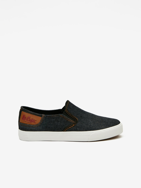 Lee Cooper Čierne pánske slip on tenisky Lee Cooper