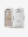 DKNY PU kožený zadný kryt s opakujúcim sa vzorom Tonal Stripe pre iPhone 15 Pro Max Pink DKNY