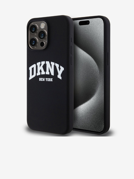 DKNY Liquid Silicone Arch Logo MagSafe zadný kryt pre iPhone 12/12 Pro Black DKNY