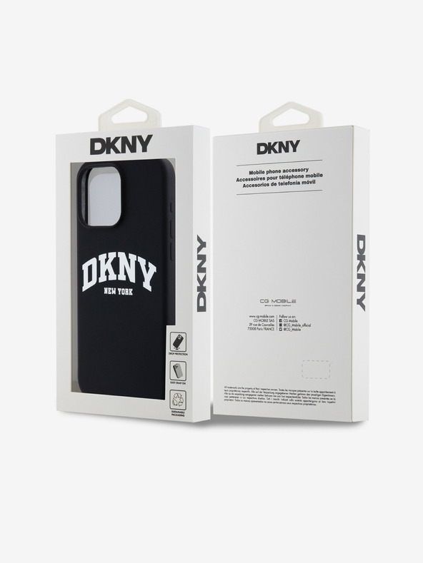 DKNY Liquid Silicone Arch Logo MagSafe zadný kryt pre iPhone 12/12 Pro Black DKNY