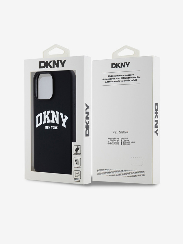 DKNY Liquid Silicone Arch Logo MagSafe zadný kryt pre iPhone 15 Pro Max Black DKNY