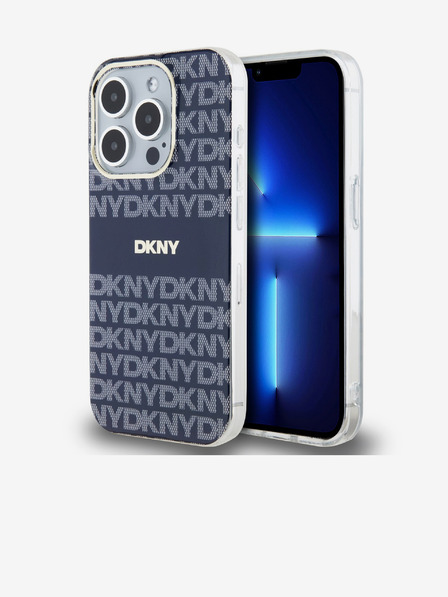 DKNY Zadný kryt PC/TPU Repeat Pattern Tonal Stripe Magsafe pre iPhone 15 Pro Blue DKNY