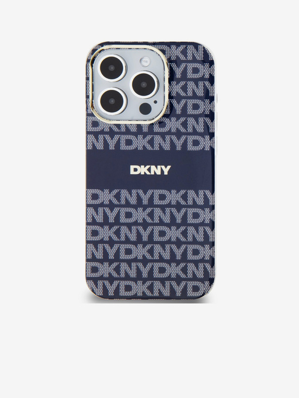 DKNY Zadný kryt PC/TPU Repeat Pattern Tonal Stripe Magsafe pre iPhone 15 Pro Blue DKNY