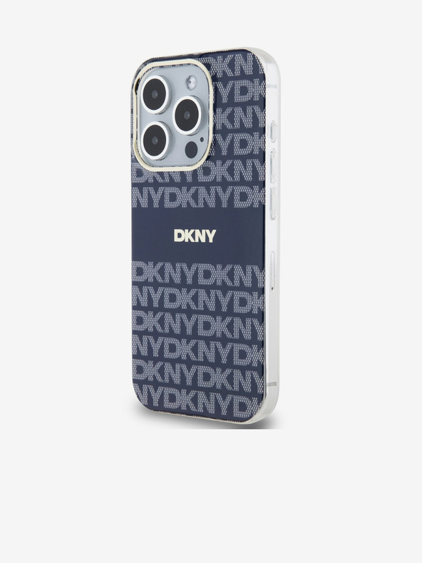 DKNY Zadný kryt PC/TPU Repeat Pattern Tonal Stripe Magsafe pre iPhone 15 Pro Blue DKNY