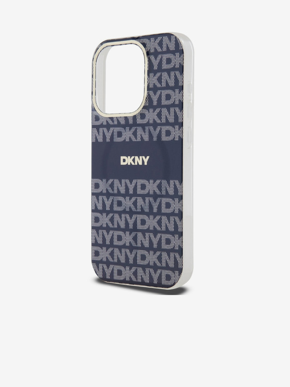 DKNY Zadný kryt PC/TPU Repeat Pattern Tonal Stripe Magsafe pre iPhone 15 Pro Blue DKNY