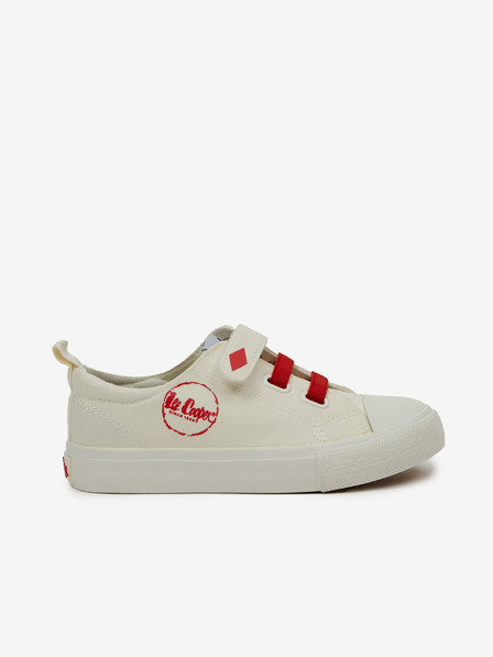 Lee Cooper Červeno-krémové detské tenisky Lee Cooper