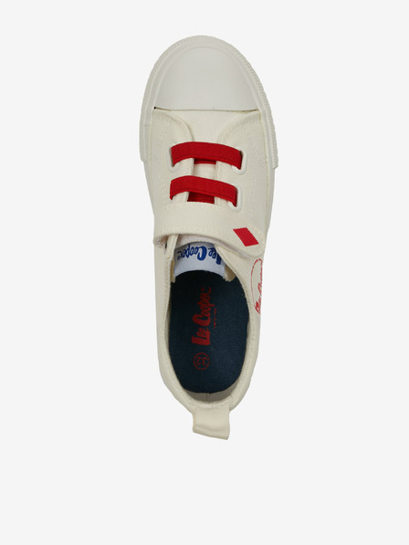 Lee Cooper Červeno-krémové detské tenisky Lee Cooper