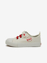 Lee Cooper Červeno-krémové detské tenisky Lee Cooper