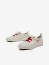 Lee Cooper Červeno-krémové detské tenisky Lee Cooper