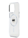 Karl Lagerfeld Karl Lagerfeld IML Karl Head Kovový rám MagSafe Zadný kryt pre iPhone 15 Pro Transparentný