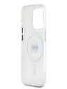 Karl Lagerfeld Karl Lagerfeld IML Karl Head Kovový rám MagSafe Zadný kryt pre iPhone 15 Pro Transparentný