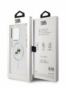 Karl Lagerfeld Karl Lagerfeld IML K&CH Heads Metal Frame MagSafe zadný kryt pre iPhone 15 Pro Transparent